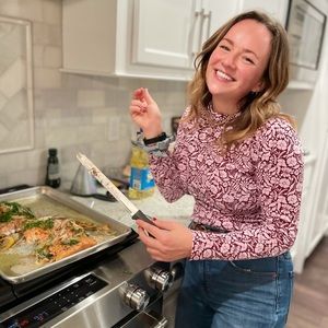 J. CREW vintage floral tissue turtleneck top